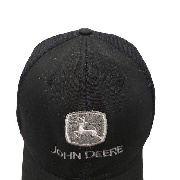 John Deere Patch Logo Mesh Snapback Cap READ CONDITION Trucker Baseball Hat - Picture 13 of 14
